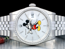 Rolex Datejust 36 Topolino Jubilee 16220 Mickey Mouse After-Market - Doppio Quadrante